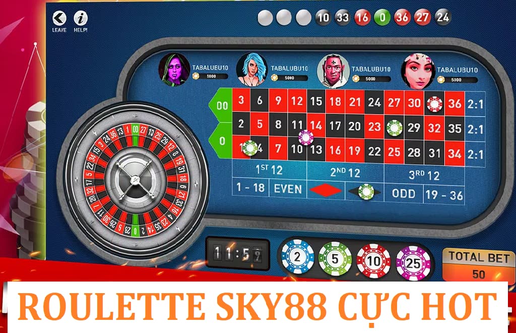 Khám phá Roulette Sky88 siêu cuốn hút trong lĩnh vực cá cược 